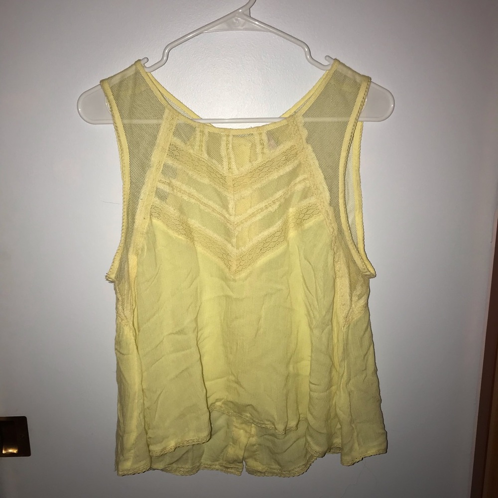 FREE PEOPLE embroidered sheer top